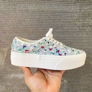 Vans flower pattern platform